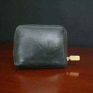 COACH VINTAGE SONOMA BLACK PEBBLE LEATHER ZIP AROUND COIN/CARD CASE WALLET
